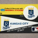 1986 FLEER BASEBALL - Kansas City Royals Team Logo & Pennant Sticker Card
