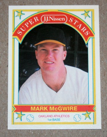 1989 J.J. Nissen "Super Stars" - Mark McGwire (#14) Oddball / Rare