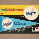 1986 FLEER BASEBALL - Los Angeles Dodgers Team Logo & Pennant Sticker Card