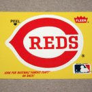 1986 FLEER BASEBALL - Cincinnati Reds Team Logo Yellow Sticker Card