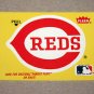 1986 FLEER BASEBALL - Cincinnati Reds Team Logo Yellow Sticker Card