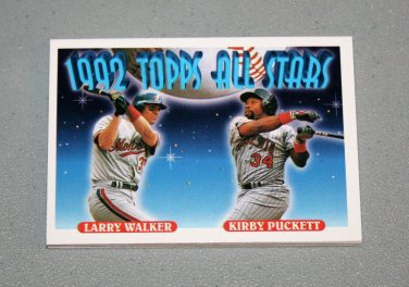 1993 TOPPS BASEBALL - 1992 Topps All Stars Complete Sub-Set