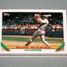 1993 TOPPS BASEBALL - Oakland Athletics Team Set (Series 1 & 2)