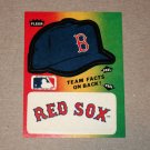 1984 FLEER BASEBALL - Boston Red Sox Team Logo & Hat Sticker Card