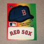 1984 FLEER BASEBALL - Boston Red Sox Team Logo & Hat Sticker Card