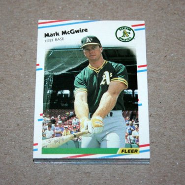 1988 FLEER BASEBALL - Oakland Athletics Team Set