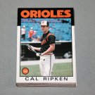 1986 TOPPS BASEBALL - Baltimore Orioles Team Set + Traded Series