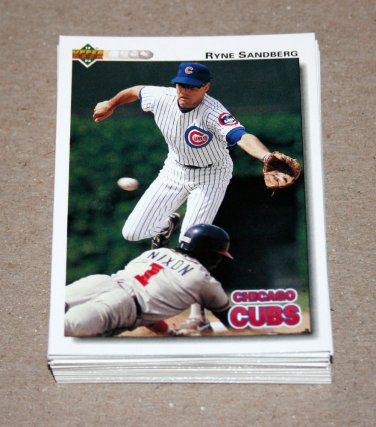 1992 UPPER DECK BASEBALL - Chicago Cubs Team Set + High Number Series