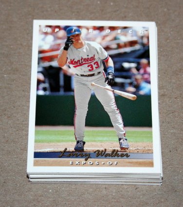 1993 UPPER DECK BASEBALL - Montreal Expos Team Set (Series 1 & 2)