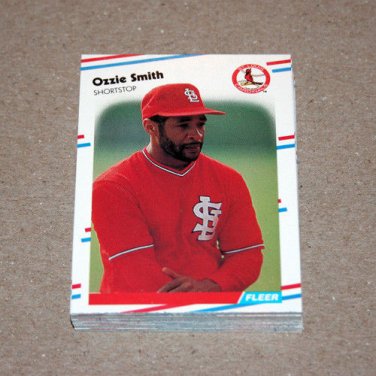 1988 FLEER BASEBALL - St. Louis Cardinals Team Set