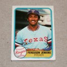 1981 FLEER BASEBALL - Texas Rangers Team Set