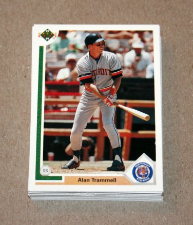 1991 UPPER DECK BASEBALL - Detroit Tigers True Team Set (Low/High/Final)