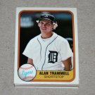 1981 FLEER BASEBALL - Detroit Tigers Team Set