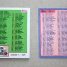 1984 TOPPS BASEBALL - Checklist Set + Traded Series