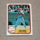 1981 FLEER BASEBALL - St. Louis Cardinals Team Set