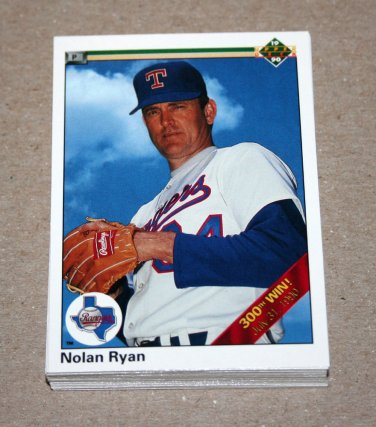 1990 UPPER DECK BASEBALL - Texas Rangers Team Set + High Number Series