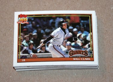 1991 TOPPS BASEBALL - San Francisco Giants Team Set + Traded Series