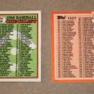 1988 TOPPS BASEBALL - Checklist Set + Traded Series