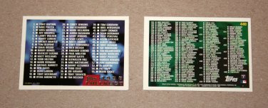 1996 TOPPS BASEBALL - Checklist Set