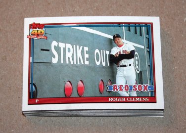 1991 TOPPS BASEBALL - Boston Red Sox Team Set + Traded Series