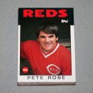 1986 TOPPS BASEBALL - Cincinnati Reds Team Set + Traded Series & Pete Rose Years