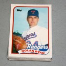 1989 TOPPS BASEBALL - Texas Rangers Team Set + Traded Series