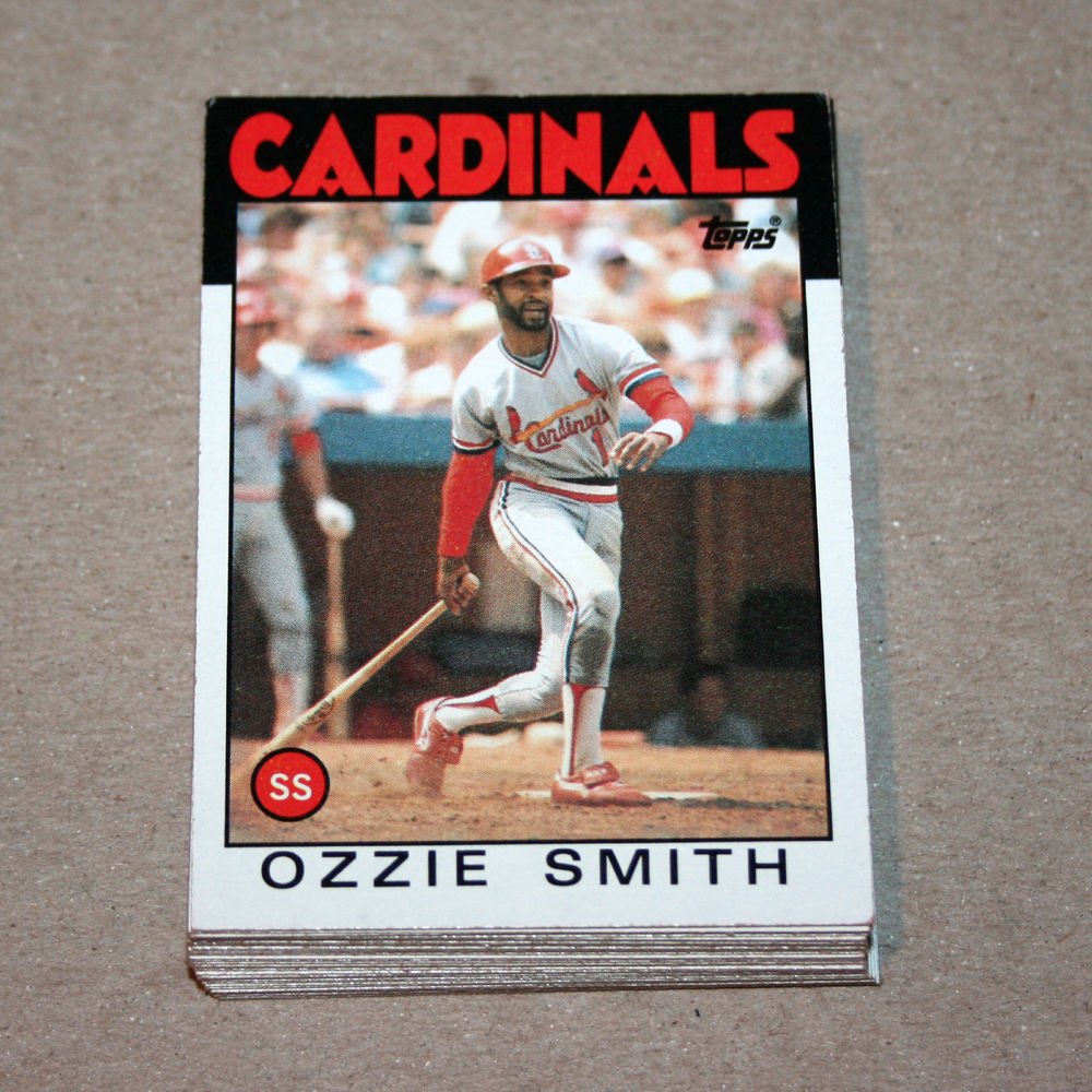 1986 TOPPS BASEBALL - St. Louis Cardinals Team Set + Traded Series