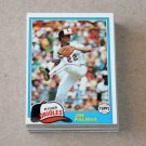 1981 TOPPS BASEBALL - Baltimore Orioles Team Set + Traded Series