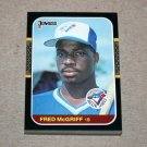 1987 DONRUSS BASEBALL - Toronto Blue Jays Team Set