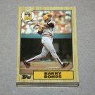 1987 TOPPS BASEBALL - Pittsburgh Pirates Team Set + Traded Series