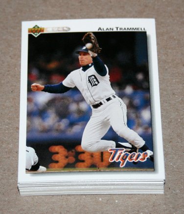 1992 UPPER DECK BASEBALL - Detroit Tigers Team Set + High Number Series