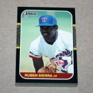 1987 DONRUSS BASEBALL - Texas Rangers Team Set