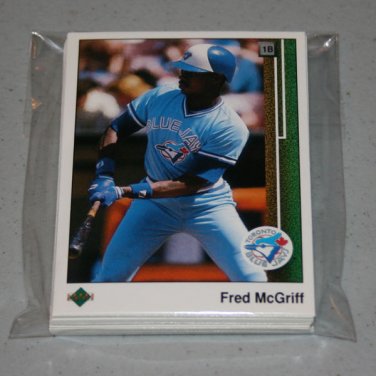 1989 UPPER DECK BASEBALL - Toronto Blue Jays Team Set + High Number Series