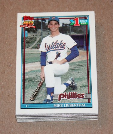 1991 TOPPS BASEBALL - Philadelphia Phillies Team Set + Traded Series