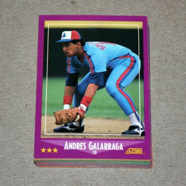 1988 SCORE BASEBALL - Montreal Expos Team Set + Rookie & Traded Series