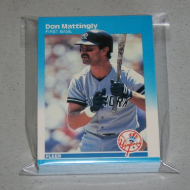 1987 FLEER BASEBALL - New York Yankees Team Set + Update Series