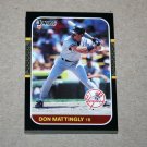 1987 DONRUSS BASEBALL - New York Yankees Team Set