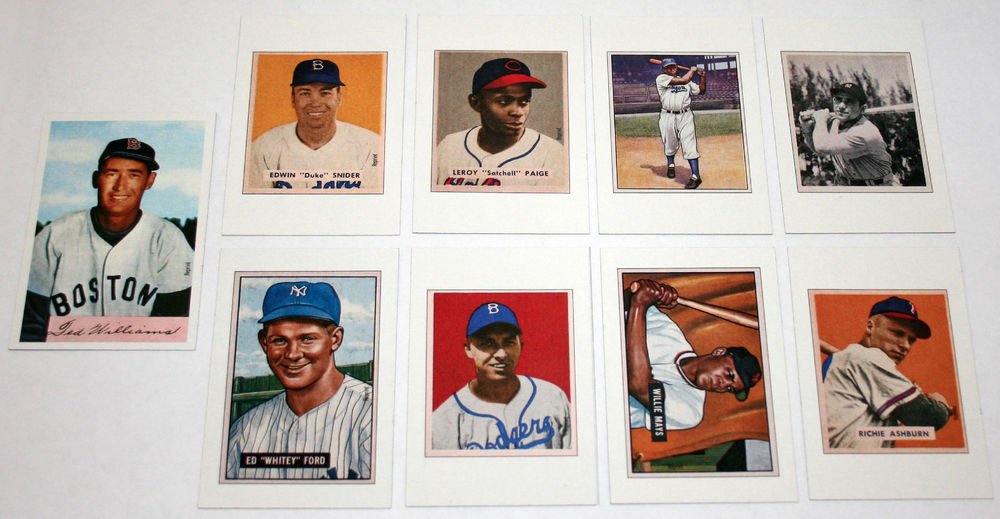 Lot of (9) 1989 BOWMAN Baseball Card Sweepstakes Reprints