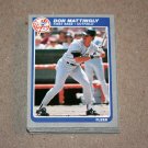 1985 FLEER BASEBALL - New York Yankees Team Set + Update Series