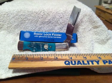 Bone Handle Razor Lock Folder Knife