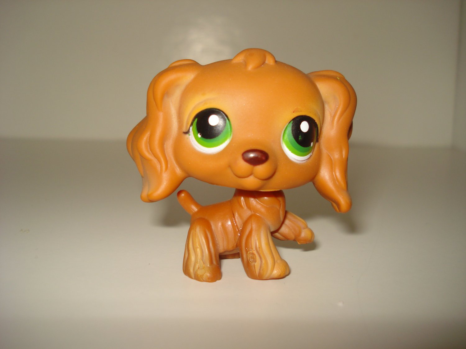 Littlest Pet Shop Cocker Spaniel Brown Green Eyes #252 LPS Hasbro Dog Puppy