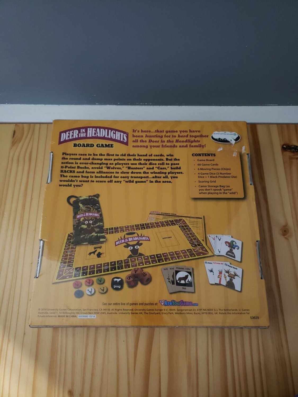 Deer In The Headlights Family Board Game Front Porch Classics Ages 8