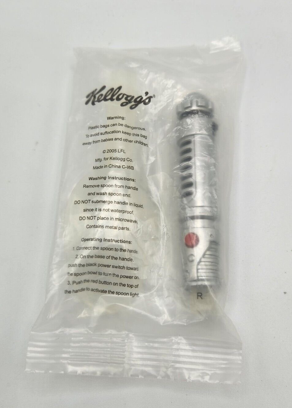 Kellogg's Cereal Star Wars Lightsaber Spoon from 2005 Original New