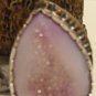 Purple/Pink Druzy agate Sterling Silver Pendant