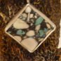 Sterling Silver Mosaic Turquoise Necklace