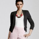 Medium Women Black  3/4 Sleeve Coat Mini Blazer