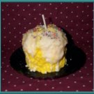 Primitive Grubby Pillar Candle Lemon Sugar Pound Cake and Vanilla