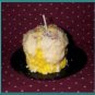 Primitive Grubby Pillar Candle Lemon Sugar Pound Cake and Vanilla