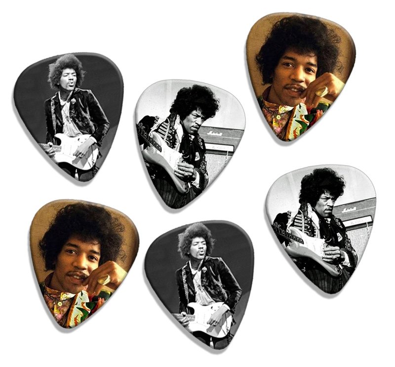 Jimi Hendrix 6 Loose Playable Guitar Pick Plectrum Licensed Live