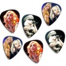 Lady Gaga 6 Loose Playable Guitar Pick Plectrum Licensed Live Performance A
